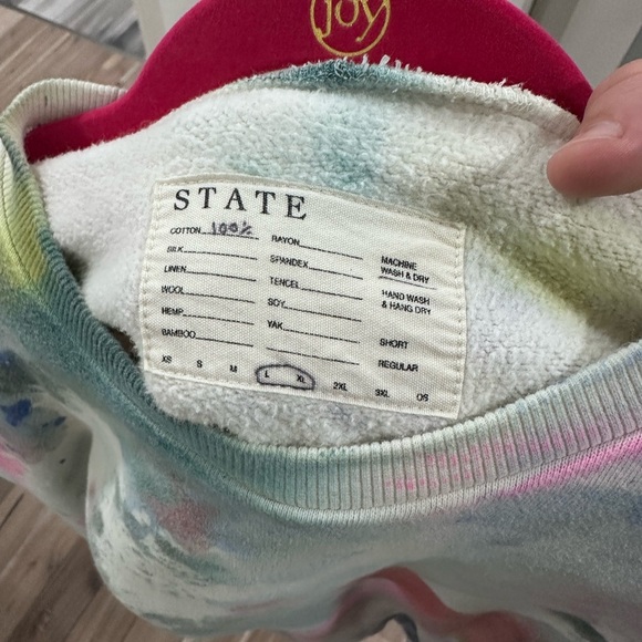 State the Label hand painted short sleeve sweatshirt - Picture 5 of 5